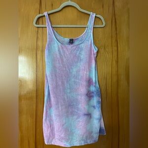 Tie-Dye Tank Dress Beach Cover up